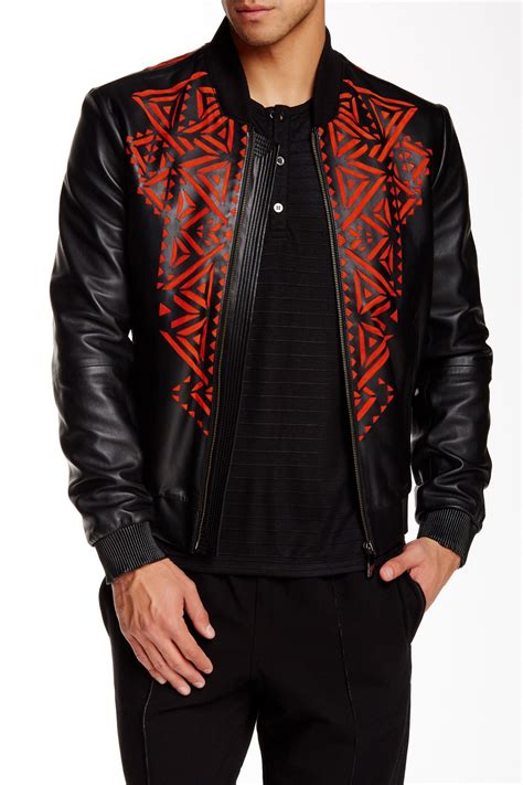 versace jackets on for men|Versace leather jacket men's.